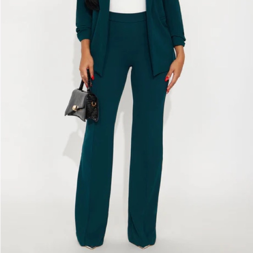 Fashion Nova Teal Women's Dress Pants Office Wear
